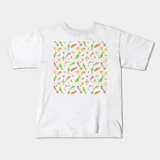 Aliens: Catching Salmons (Patterned, Lemon) Kids T-Shirt